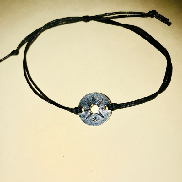 Black Compass String Anklet - Trendy 4 Summer    - Picture 1 of 8